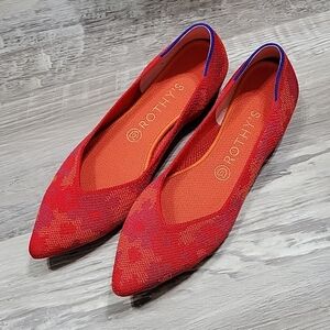 Rothy's Scarlet and Blue Flats